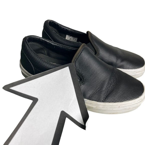 Vans Perf Black Leather Slip On Perforated  Unisex Shoes US Men 5 US Woman 6.5 - Picture 10 of 15